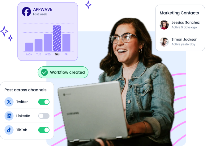 Dubai skyline with Burj Khalifa at sunset